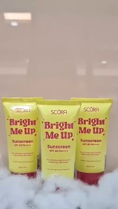 SCORA Bright Me Up Sunscreen 40 gr Sunblock - Mencerahkan Melindungi UV Menyerap Cepat Glowing Sepanjang Hari