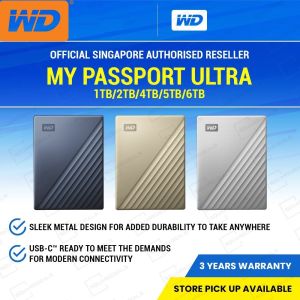WD หนังสือเดินทางดิจิตอลตะวันตกพิเศษ1TB/2TB / 4TB / 5TB / 6TB USB C ฮาร์ดไดร์ฟพกพาสะดวกหนังสือเดินทางของฉัน