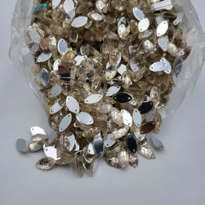 DIAMON RESIN KRISTAL JEPANG MOTIF MATA LANCIP UKURAN 5X10 MM WARNA WARNI KUALITAS BAGUS KILAU CANTIK PER LUSIN