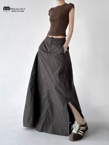 MUYUZI | High Waist A-line Skirt Slimming Flared Design