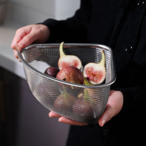 Stainless Steel Kitchen Sink Filter Universal Triangle Shape for Washing Leftover Rice and Vegetables Prevents Blockages