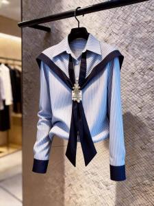YINGKETUO | Elegant College Stripe Shirt