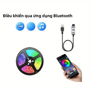 RGB 5050 Dây Đèn Led Ánh Sáng Bluetooth Ứng Dụng Điều Khiển 5V USB Led Băng Chữa Linh Hoạt Diode Băng Cho Tivi Đèn Nền trang Trí Phòng