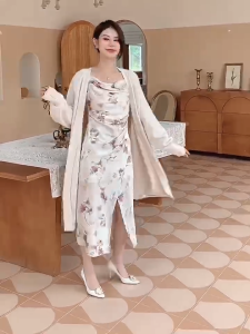 summer black and white dress for woman casual plus size elegant puff sleeve party floral beach dress