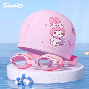 Mesuca | Non-pressuring Long Hair Swim Cap with Goggles