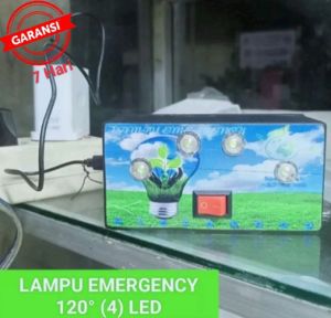 LAMPU EMERGENCY 120° (4) LED BATTERAI 18650