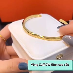Vòng tay Titan cao cấp không gỉ mạ vàng 18k sang trọng đẳng cấp dành cho nam nữ