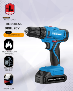 Sicher by L26 P20 Series Li-Ion 20V Cordless Impact Drill Max Torque 1500mAh with Battery & Charger PH3259