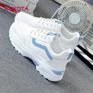 Atikota Women Korean Sneakers New Dad Shoes Increase Comfortable Small White Shoes for Ladies Students