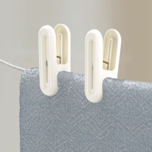 8pcs Set Clothespins Traceless Windproof Fixing Clothes Quilts Small Plastic Clips Multi-functional Household Clothespins
