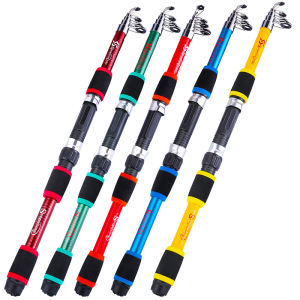 Joran Pancing Serat Kaca & Tongkat Memancing Berputar 1.8M/59ft Untuk Perjalanan Luar Ruangan Bass Karper Pesca