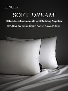 95 White Goose Down 100s Cotton Fabric Luxury Hotel Pillow