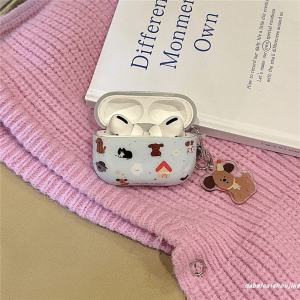 Durable Soft Shell Dog Pattern Airpods Case Protective Cover Anti-fall for Apple Wireless Bluetooth Earphones pro 1 2 3 Generation