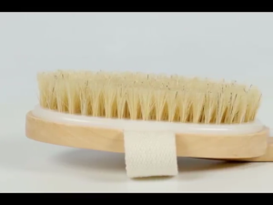 Da khô cơ thể Lông mềm tự nhiênn spa bàn chải bằng gỗ tắm Lông bàn chải spa thân