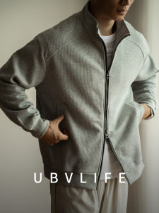 UBV | Drop Shoulder Standing Collar Mens Hoodie