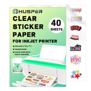 A4(8.3x11.7 Inch) Size Printable 10/20/40 Sheets Vinyl Sticker Paper Transparent No-waterproof Clear Decal Paper Self-Adhesive