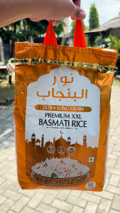 Beras Basmati 5kg Premium Kemasan Original Creamy Sella Rice Asli India Noor Punjab Promo Termurah