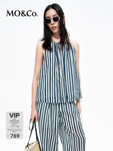 MO&Co. | Adjustable Strap Shoulder Cutout Shirt