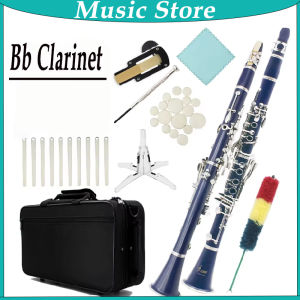 SLADE Clarinet 17 Key Falling Tune B Blue Clarinet ABS Silver Plated Silver Key Bakelite Material with Accessories