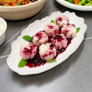 Đĩa Đựng Súp Sứ Tráng Men Họa Tiết Cá Và Tôm Có Giá Trị Thẩm Mỹ Cao Dùng Trong Nhà Bếp Và Khách Sạn Có Thể Chịu Nhiệt Độ Cao