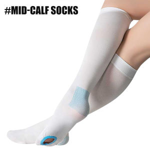 1Pair Anti Embolism Ted Hose Compression Stockings 15-20 MmHg | Thigh High Post Surgery Support for Men & Women