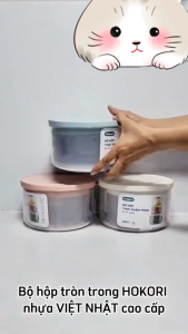 Hộp Tròn Đựng Thực Phẩm Tủ Lạnh VIỆT NHẬT HOKORI 6528 Hộp Bảo Quản Thức Ăn Tiện Lợi - TADAHOME