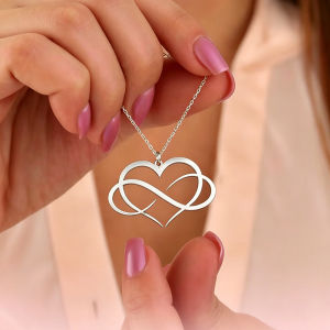 Stainless Steel Necklaces Heart Infinity Symbol Pendant Chain Choker Fashion Necklace For Women Jewelry Party Gifts