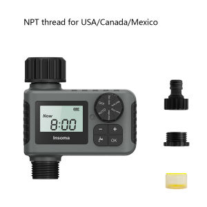 Insoma Intelligent Irrigation Watering System Automatic Water Timer Sprinkler Timer Garden Programmer Equipment IPX5 LCD Display