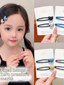 Childrens Korean Style Charming Heart Shaped Hair Clip Gentle on Hair
