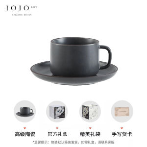 JOJOS L European Matte Ceramic Coffee Cup And Plate Set Morning Dawn Nordic Style Universal Use Dining Utensils Coffee Cups