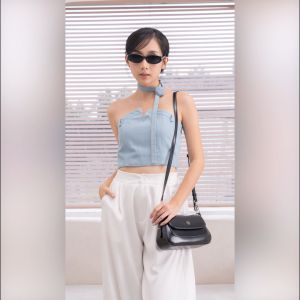 Túi đeo chéo da nữ nắp gập phối viền chỉ thời trang Yuumy Smooth YN252 Túi Nắp Gập Chất Liệu Da Tổng Hợp Túi Xách Nữ Nhiều Ngăn Tiện Lợi Túi Đeo Vai Và Chéo Phong Cách - Lazada