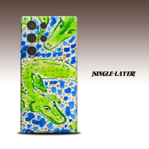 BILIBILI | Watercolor Green Dragon For Samsung Galaxy S26 S25 S24 A56 A36 Dual Layer Luxury Fashion Full Lens Protective Case