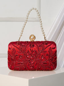 กระเป๋าถือผ้าปักลายดอกไม้สไตล์จีนใหม่ กระเป๋าสะพายไหล่ผู้หญิง กระเป๋าแฟชั่นสำหรับงานเลี้ยง กระเป๋าสะพายไหล่แบบอเนกประสงค์