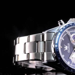 OLEVS Watch For Mans Waterproof 2024 Original New Style Fashion Business Stainless Steel Chronograph Calendar Luminous Quartz Watch