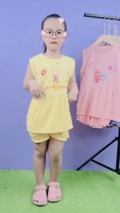 Bộ đồ bé in capybara quần nhún thun thấm hút mồ hôi từ 6kg-27kg.GBEO08.SUKAKIDS