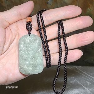 Type A Jadeite light green Nine Dragons (front 5 back 4) Jade pendant (with certificate) 翡翠淡绿九龙(前五后四)吊坠(带证书)
