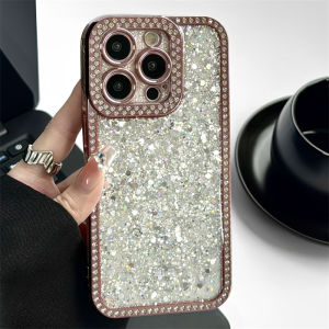 เคสโทรศัพท์ซิลิโคน Apple 17 pro รุ่นใหม่พร้อมเพชร ป้องกันการตกหล่น ดีไซน์หรูหรา ดีไซน์สร้างสรรค์ ดีไซน์หรูหรา ดีไซน์หรูหรา