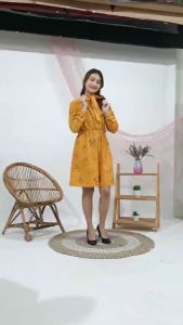Monellina 9454 Dress Wanita Lengan Panjang