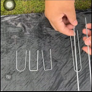 50 pcs/pkg U-shaped garden stakes turf pins lawn pins ground film stakes mat fixing stakes