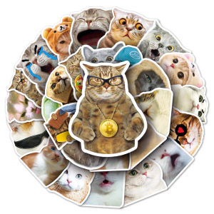 50pcs Funny Ins Hot Meme Cats Cartoon Cute Graffiti Stickers Suitcase Laptop Guitar Skateboard Personalized Decoration Stickers