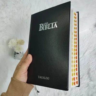 Tagalog Large Hardbound Cover Bible Large Print : Ang Biblia 1982 | Luma at Bagong Tipan | Lumang Salin |with Thumb Index| Hardbound | Old and New Testament | Philippine Bible Society Tagalog Bible | KJV | King James Version| Ang Bibliya