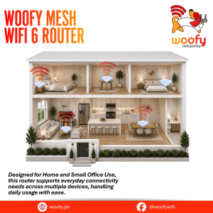 Woofy SAX3000ZS WiFi 6 Router | Dual-Band 3000Mbps | Gigabit Ports | Whole Home & Office Coverage | Easy Setup | Any ISP Compatible