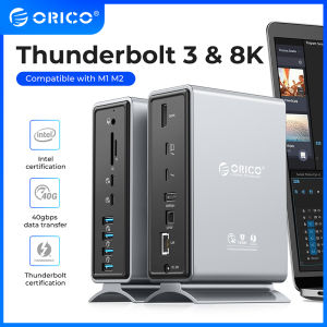 ORICO Thunderbolt 3 Docking Station Type C to HDMI-compatible Adapter 4K 60Hz USB 3.0 3.1 HUB Splitter for MacBook Mac Windows