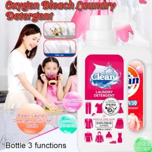 Oxygen Bleach Laundry Detergent Powerful Clean Stain Removal Detergent Remove Yellow Odors