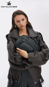 David Jones Paris Colette ttúi đeo chéo nữ túi xách nữ Túi xách nữ da Vân sần lớn PU mềm mại cao cấp Mùa thu và mùa đông năm 2025 - 2026