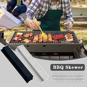 Kebab Maker Mould Plastic Kabob Maker Press Barbecue Meat Skewer Manual Kebab Making Tool BBQ Gadget Plastic Kebab Press Mould
