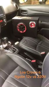 Loa Crown 6 bluetooth đế vuông Bass căng đét