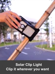 Solar clip lamp outdoor waterproof IP67 compact and portable automatic lighting garden lamp courtyard lamp garage staircase