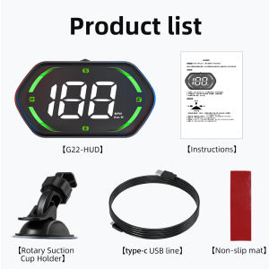 RYSJM | G22 Car GPS On-board Computer Head Up Display For HUD KMH MPH Speed Meter With Alarm Function Compass For All Cars Gauge