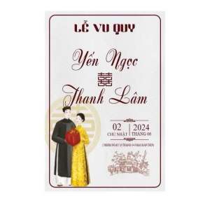 BẢNG CHÀO KHÁCH ĐÁM CƯỚI BẢNG TÊN CÔ DÂU CHÚ RỄ PHONG CÁCH RETRO VINGTAGE/ PHONG CÁCH XƯA